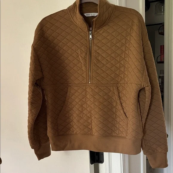DICK'S Sporting Goods Women's Quilted ½ Zip Pullover, Small - Cadet Brown Sz S - Picture 2 of 5